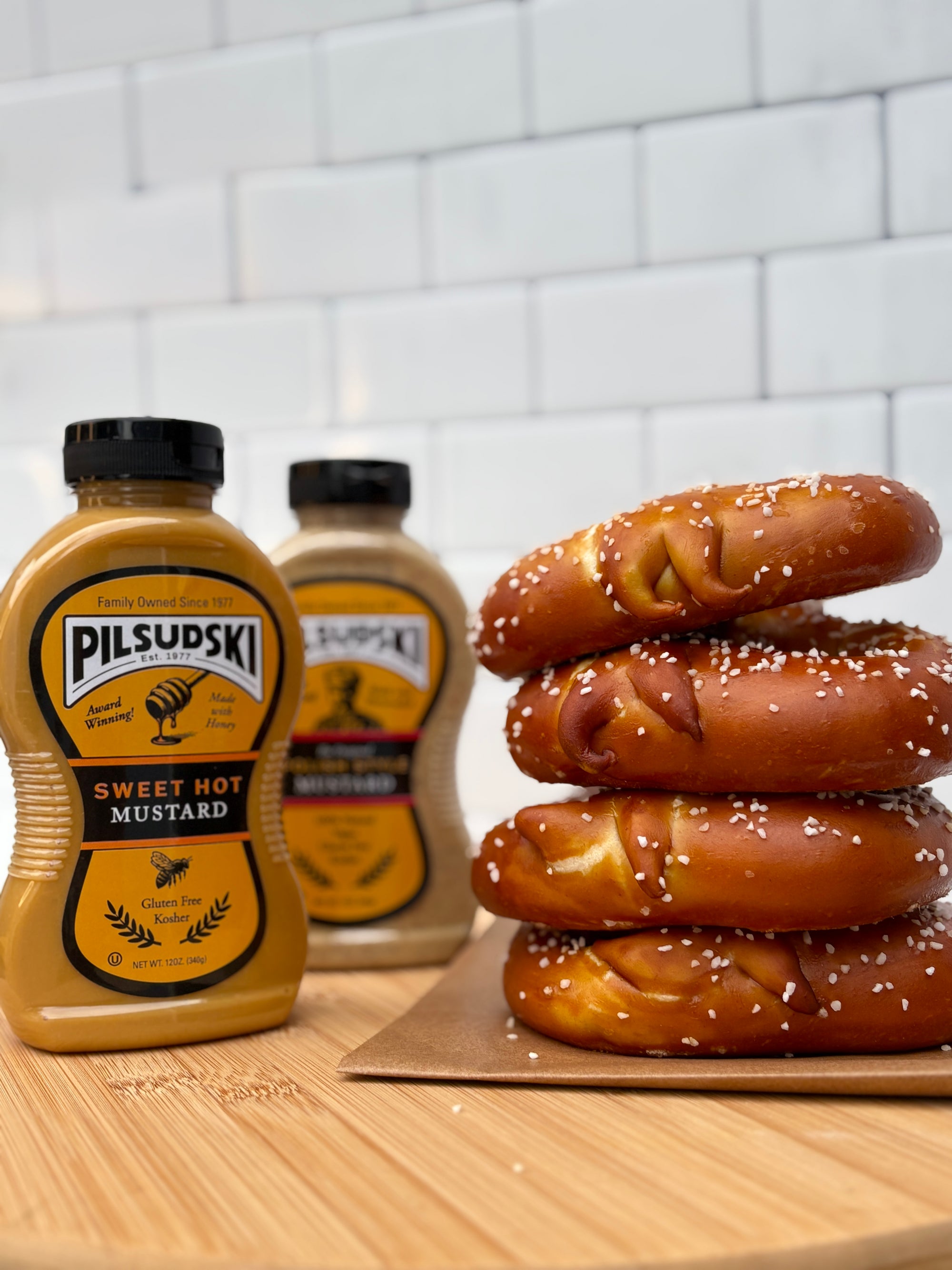 The Classic Duo: 12 Pretzels + 1 Mustard Shipped to Your CA Door